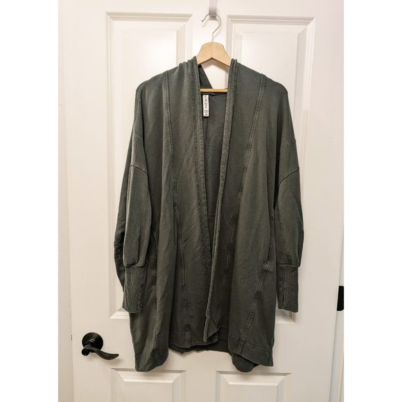 Athleta Sweaters - ATHLETA Super Cozy Hooded Open Cardigan OVERSIZED Sweater Soft Sweatshirt Tencel